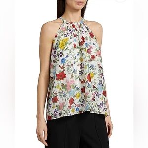 Alice & Olivia Erna Multicolor Floral Top